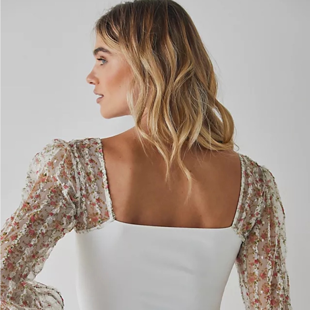Free People Gimme Butterflies Long Sleeve Top size large